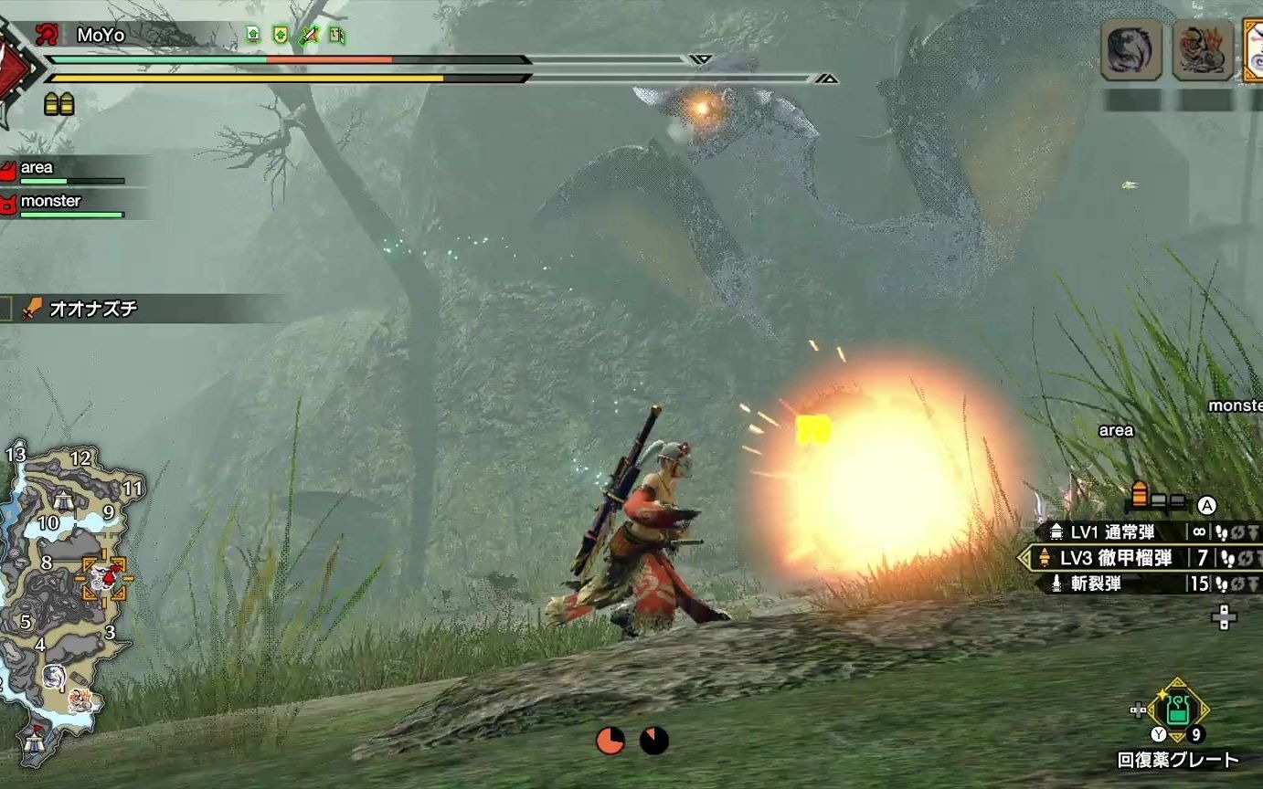 mhrise霞龙轻弩彻甲榴弹斩裂弹初见无脑打法