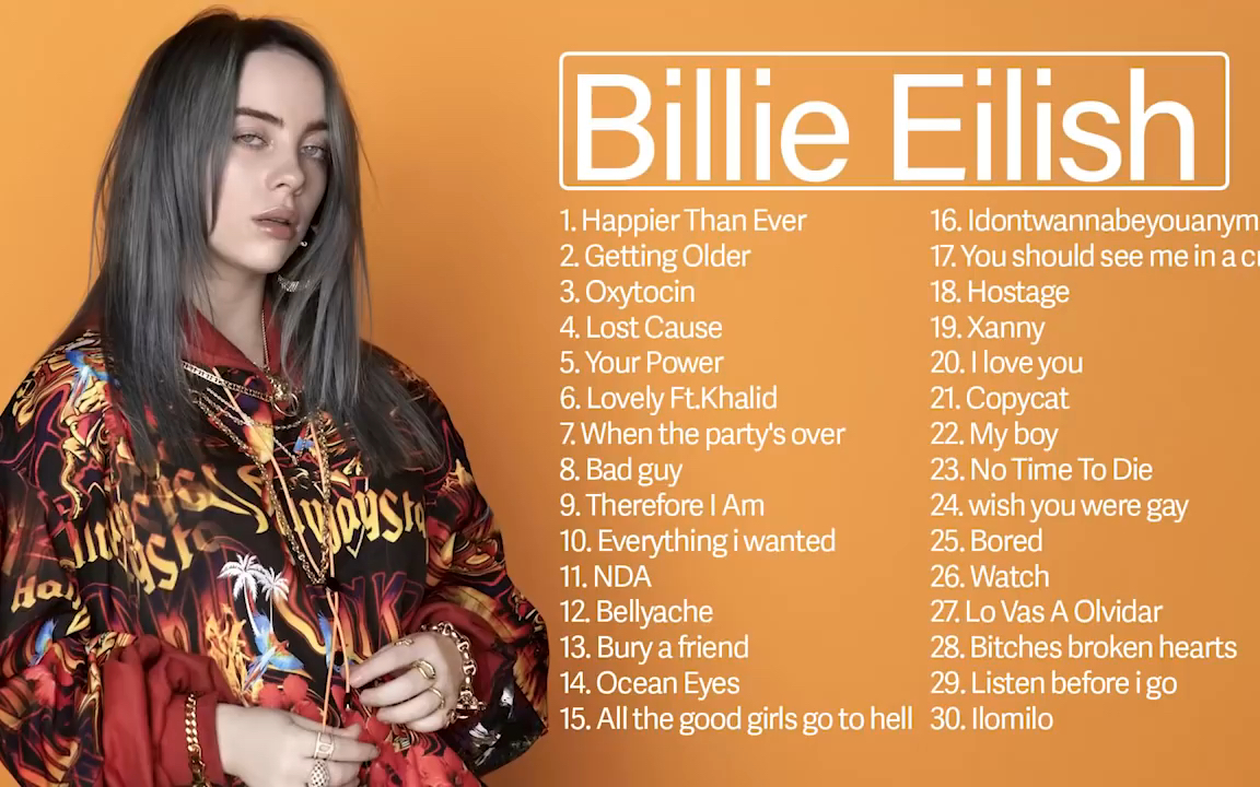 比莉ⷮŠ艾利什(BillieEilish) 2021 最佳播放列表完整版专辑哔哩哔哩bilibili