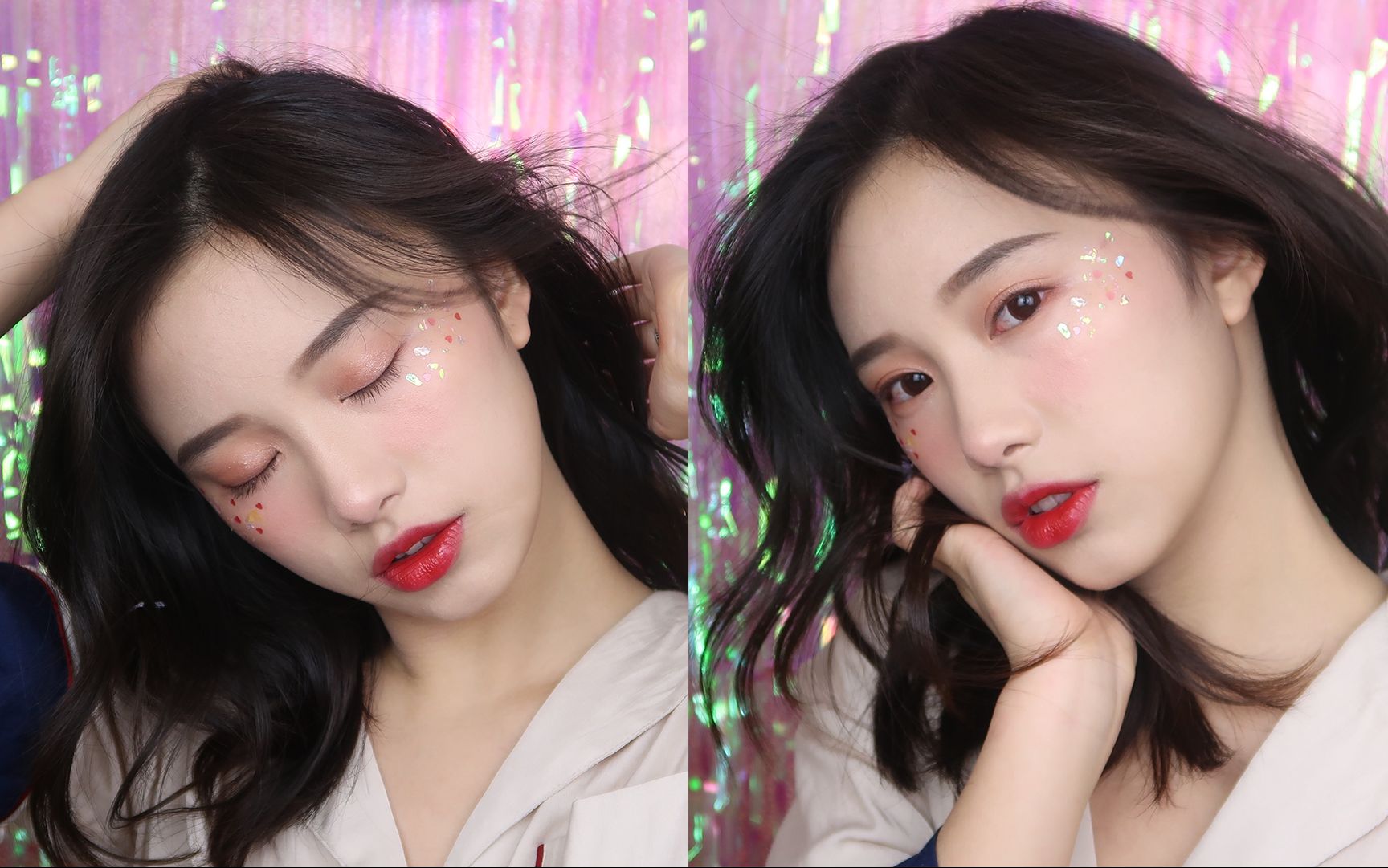 少女心满满的亮片妆 | 这样的软妹子请给我来一打 | ada哒哒_哔哩哔哩