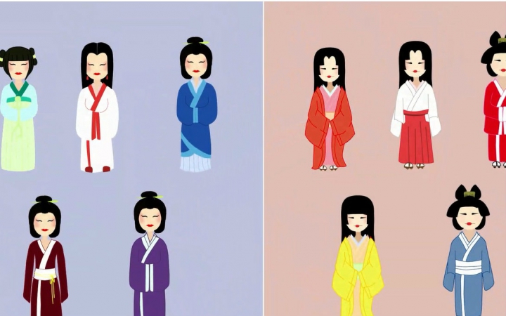 试制动画汉服与和服如何区别