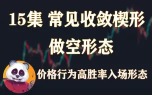 Download Video: 价格行为高胜率入场形态篇 |  15集 常见收敛楔形做空形态，入场前必须看到一段已经形成的主趋势  | SMC 实战策略