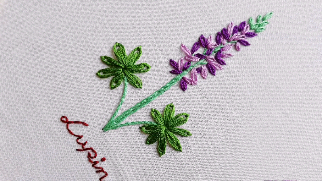 那些花儿手工刺绣—鲁冰花,简单好绣又好看,不想亲手绣一个吗?