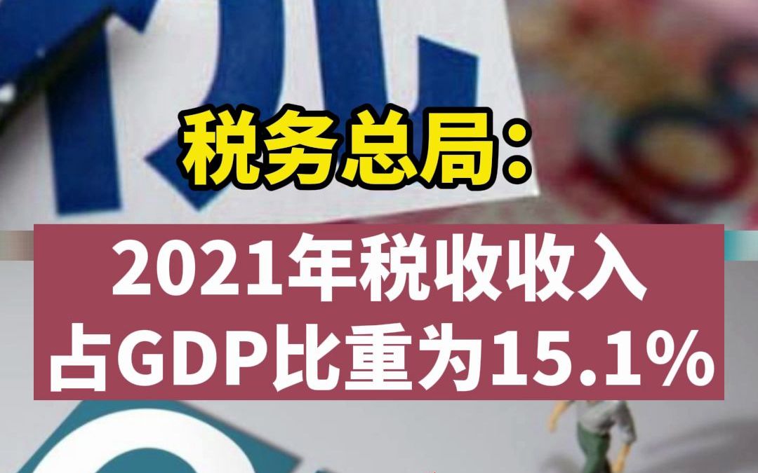 2021年税收收入占GDP比重为15.1%哔哩哔哩bilibili