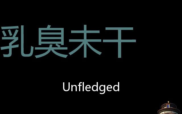 乳臭未干chinesepronunciationunfledged