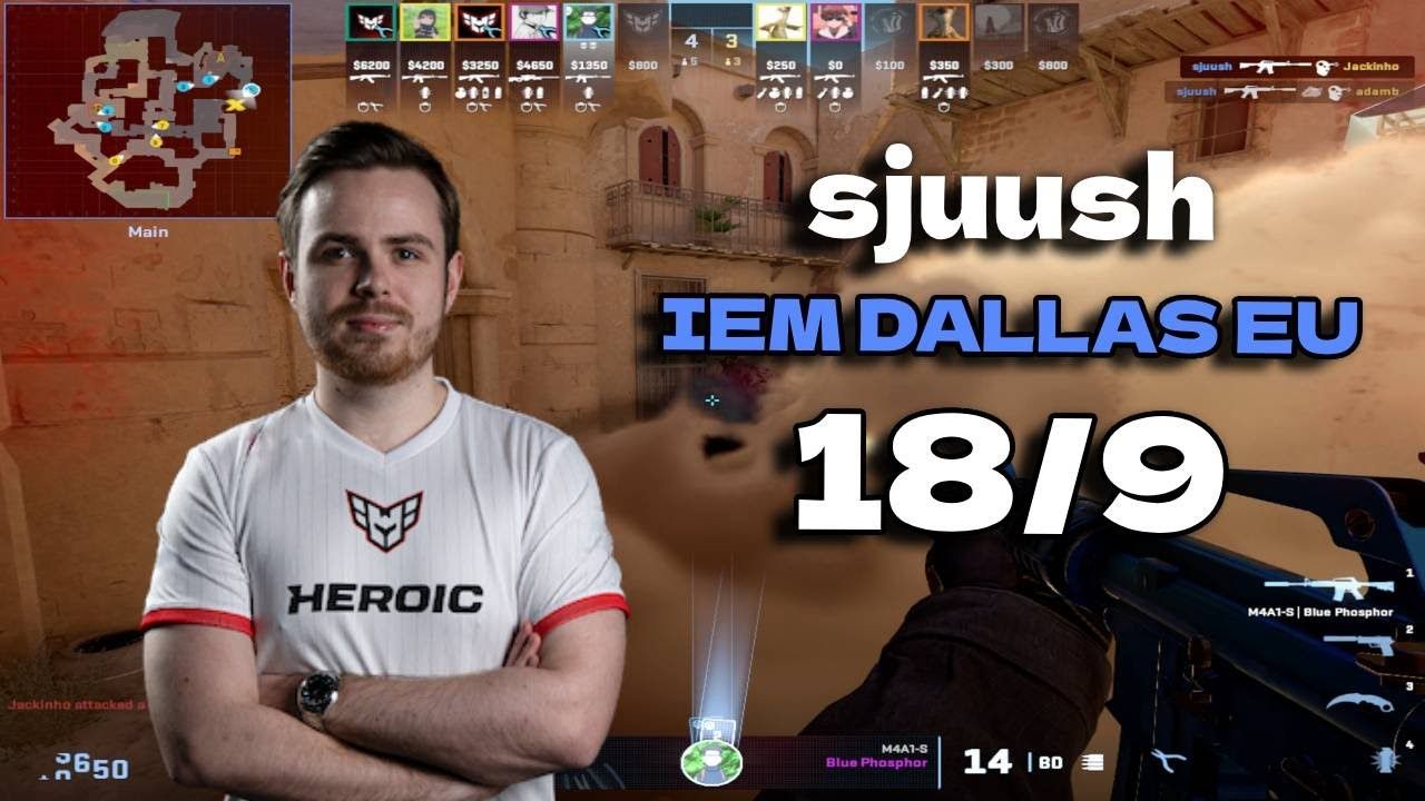 【cs2】pov heroic sjuush (18/9) vs metizport (anubis) @iem