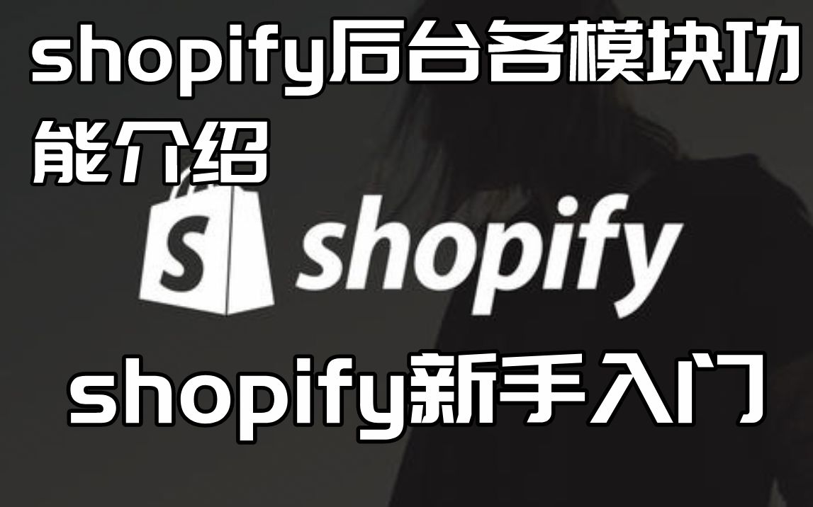 【跨境独立站】Shopify后台各模块有什么功能?Shopify后台基本介绍哔哩哔哩bilibili