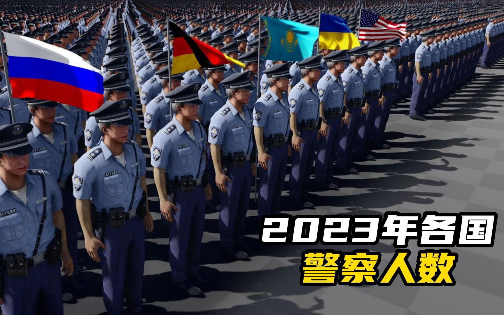 2023年各国警察人数比较,哪国最多呢!!!哔哩哔哩bilibili