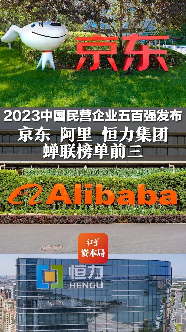 2023中国民营企业500强发布 京东、阿里、恒力集团蝉联榜单前三哔哩哔哩bilibili