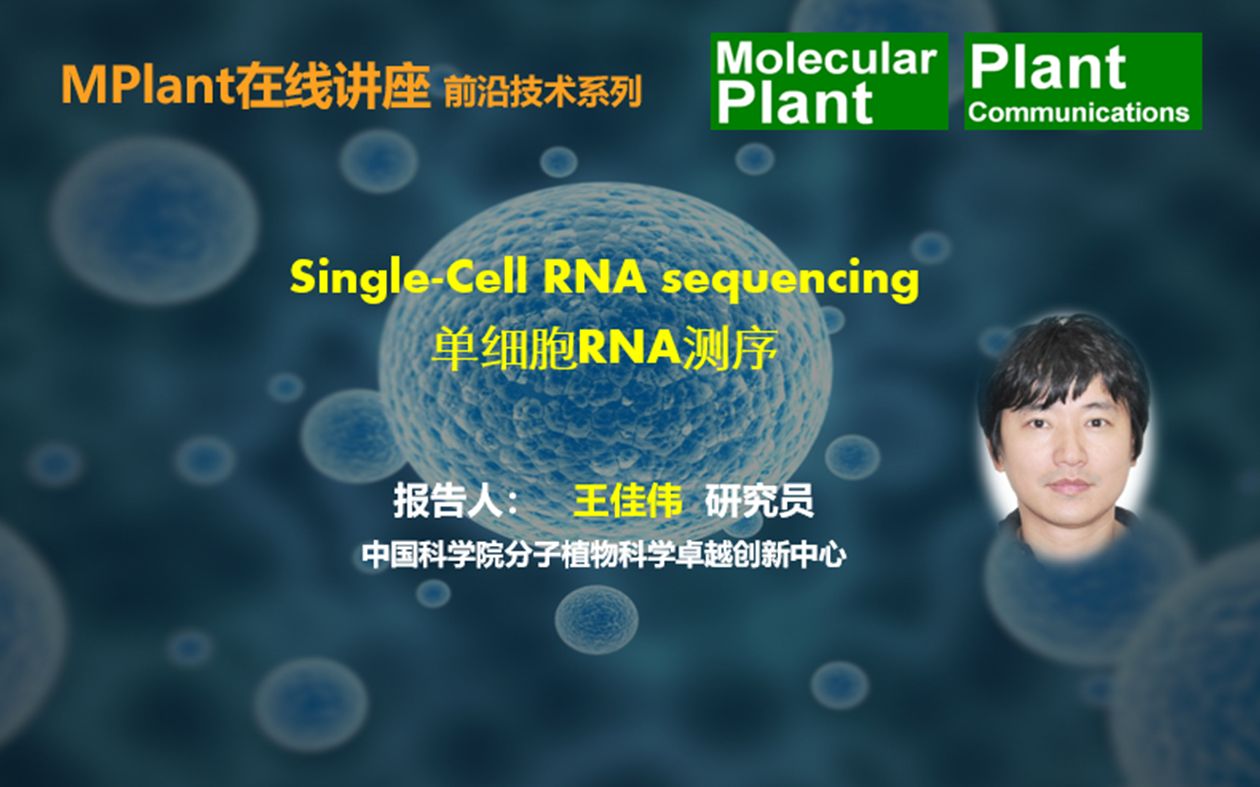 MP在线讲座前沿技术系列录播回放 第四讲 王佳伟单细胞RNA测序哔哩哔哩bilibili