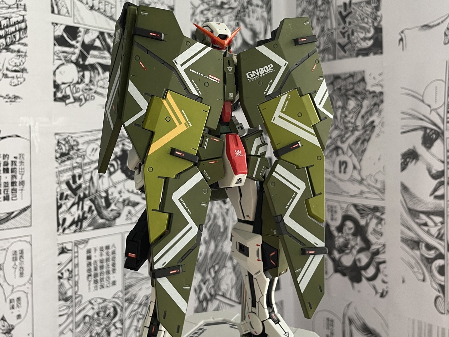 mg力天使实战迷彩配色喷涂,蹭大漆