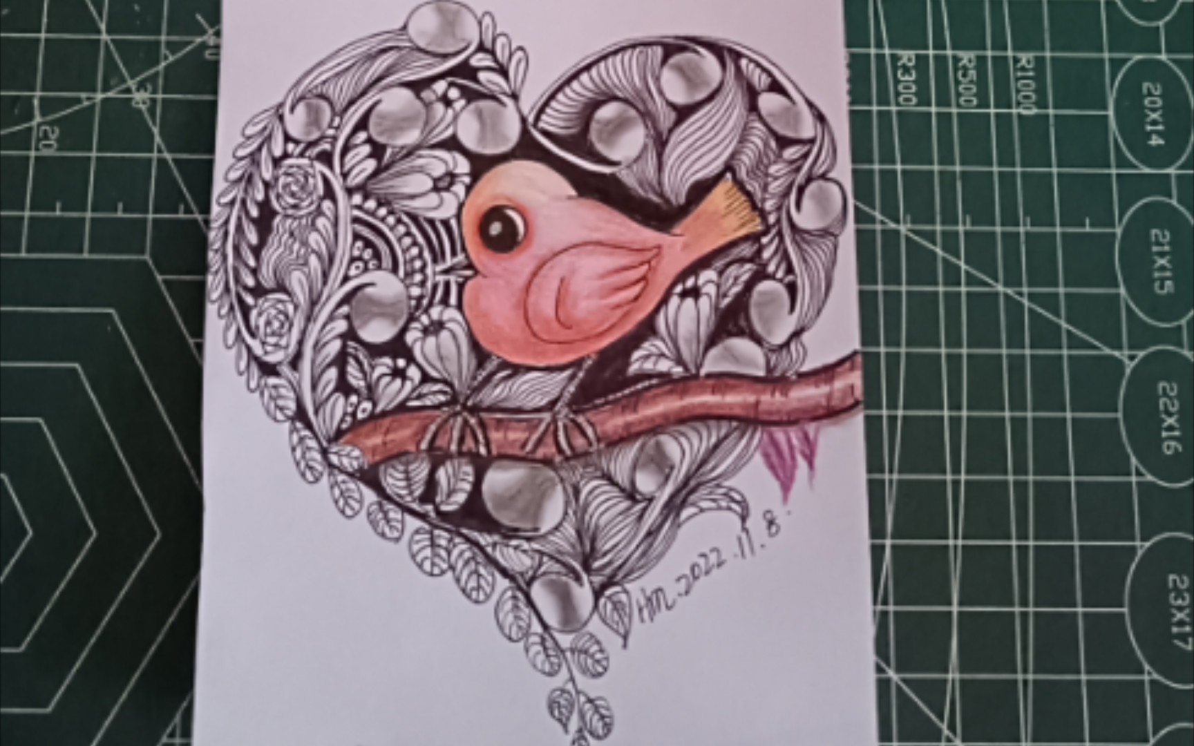 禅绕画——飞入画中的小鸟92