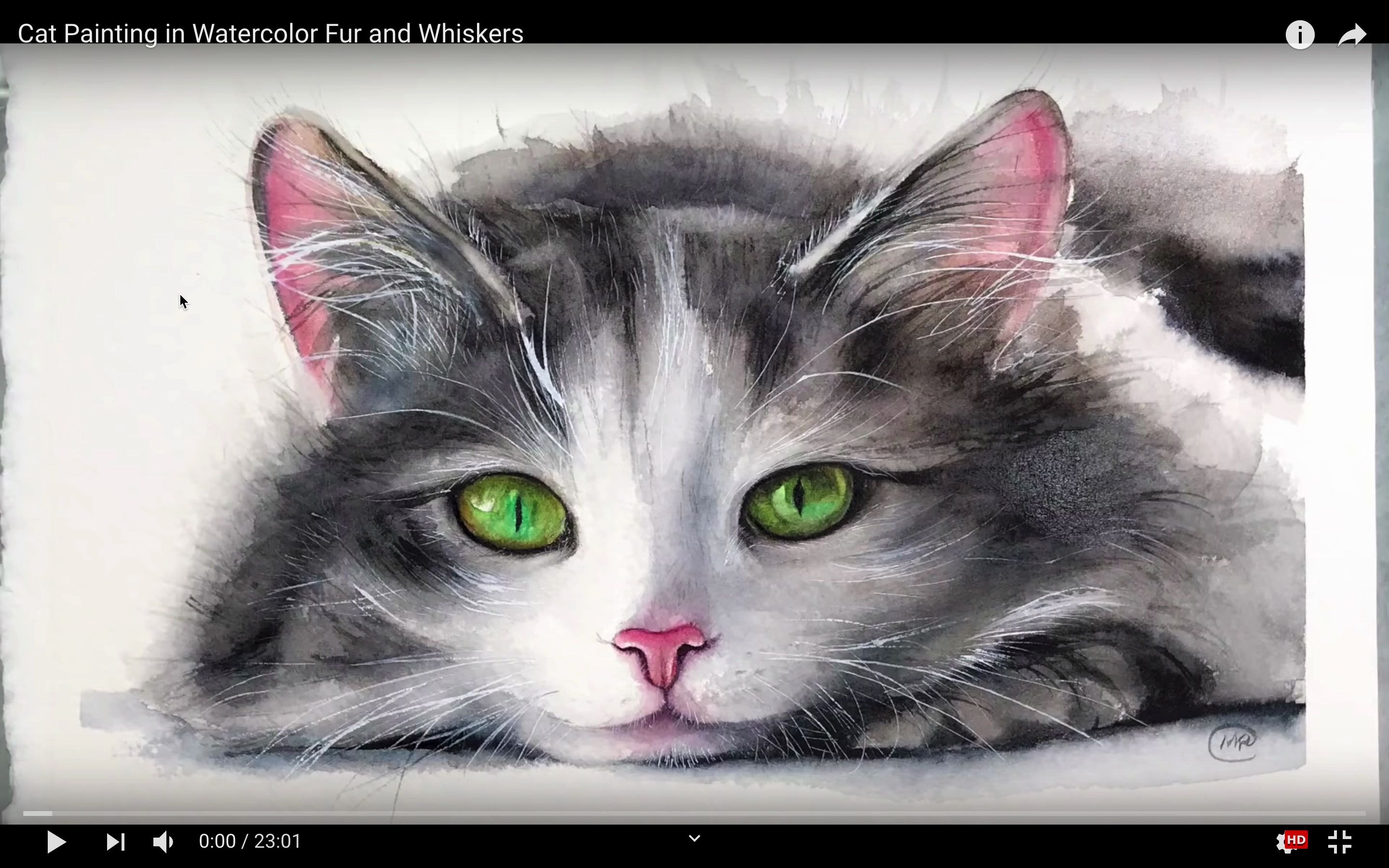 【水彩画】教你画一只暖萌喵星人 cat