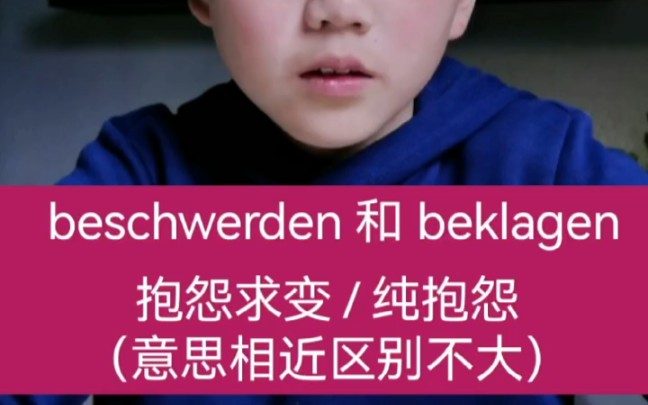 beschwerden 和 beklagen 的用法哔哩哔哩bilibili