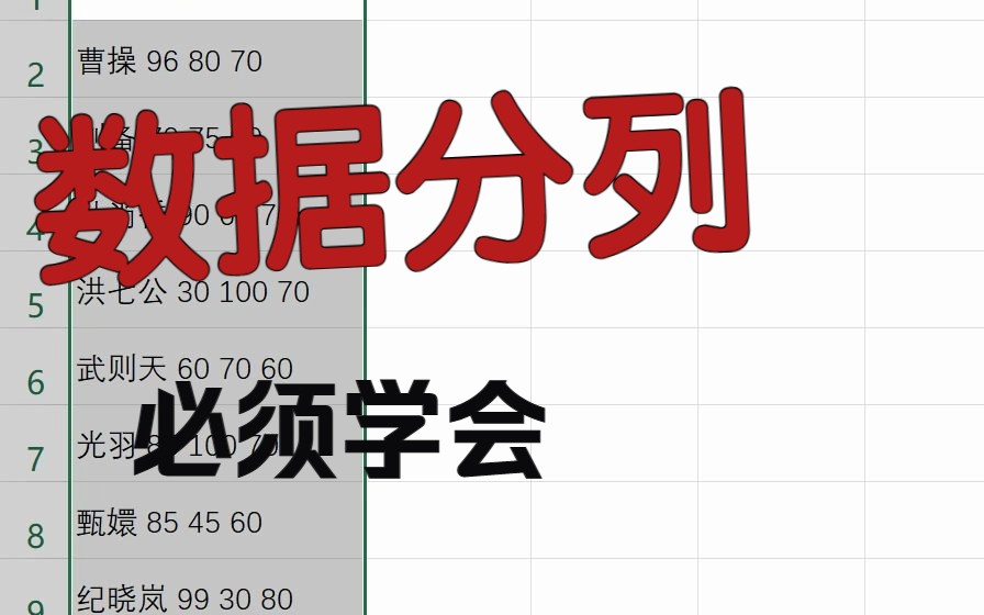 Excel数据分列,这招必须学会哔哩哔哩bilibili