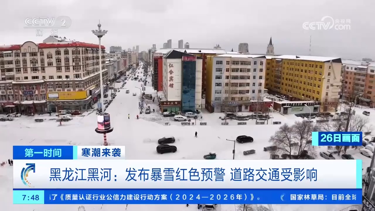 黑龙江黑河:发布暴雪红色预警 道路交通受影响哔哩哔哩bilibili