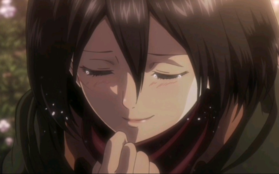 三笠:艾伦谢谢你替我围上了这条围巾