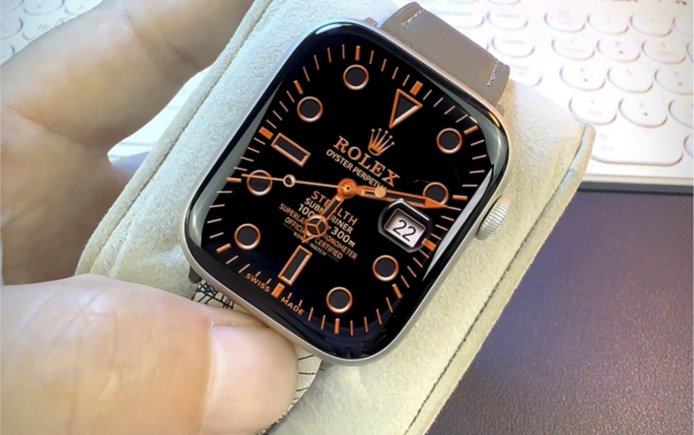 当苹果手表装上劳力士表盘时,看效果还以为是真的