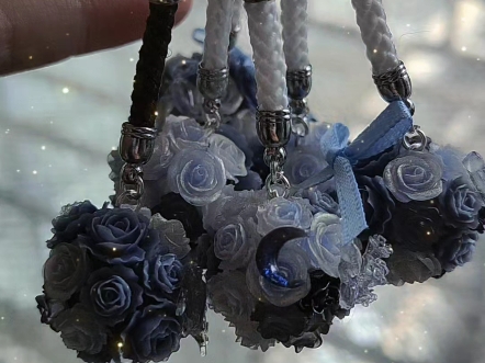 【手工】可爱的蓝灰色花球们