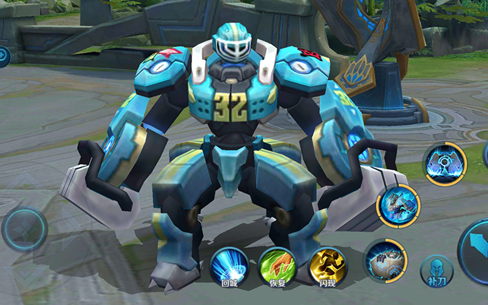 王者荣耀盾山288皮肤极冰防御线局内模型实战预览