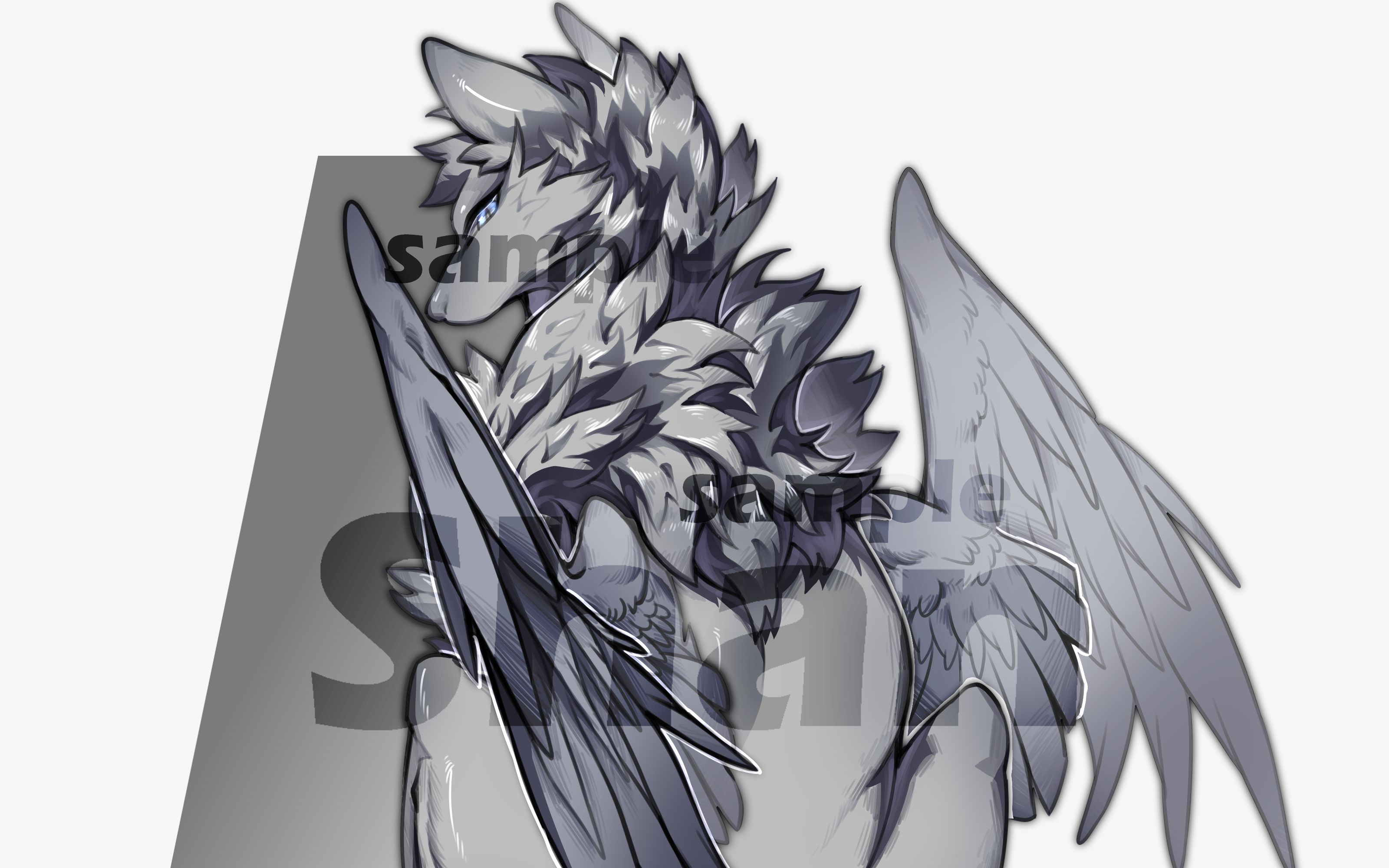 【板绘过程/furry】兽设全身模板