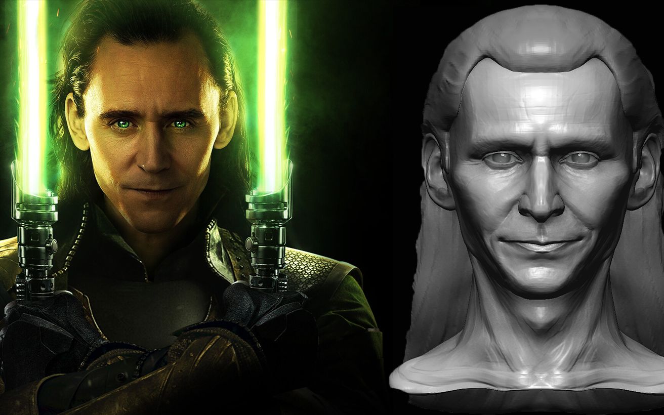 【zbrush角色雕刻】,如何雕刻总统洛基,帅气角色抖森_哔哩哔哩_bili