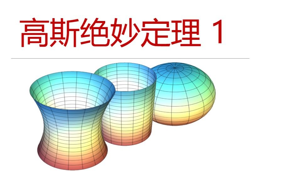 最美数学系列 — Gauss Theorem Egregium 高斯绝妙定理 1哔哩哔哩bilibili