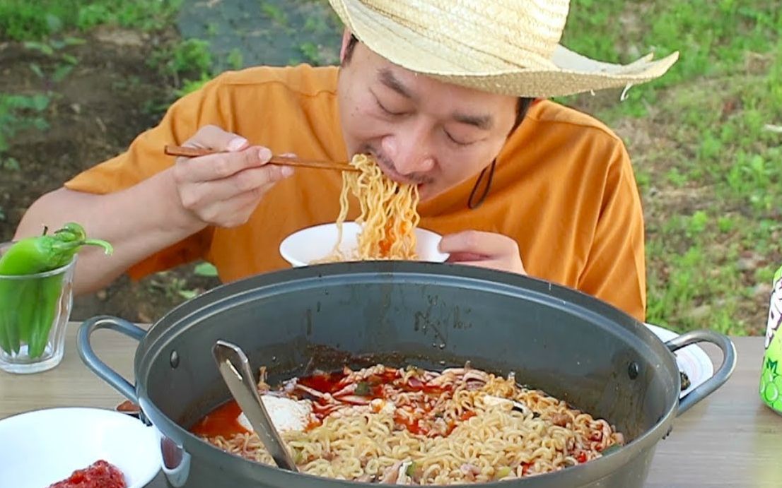 bj康成勋热辣方便面shinramyunmukbangeatingshow