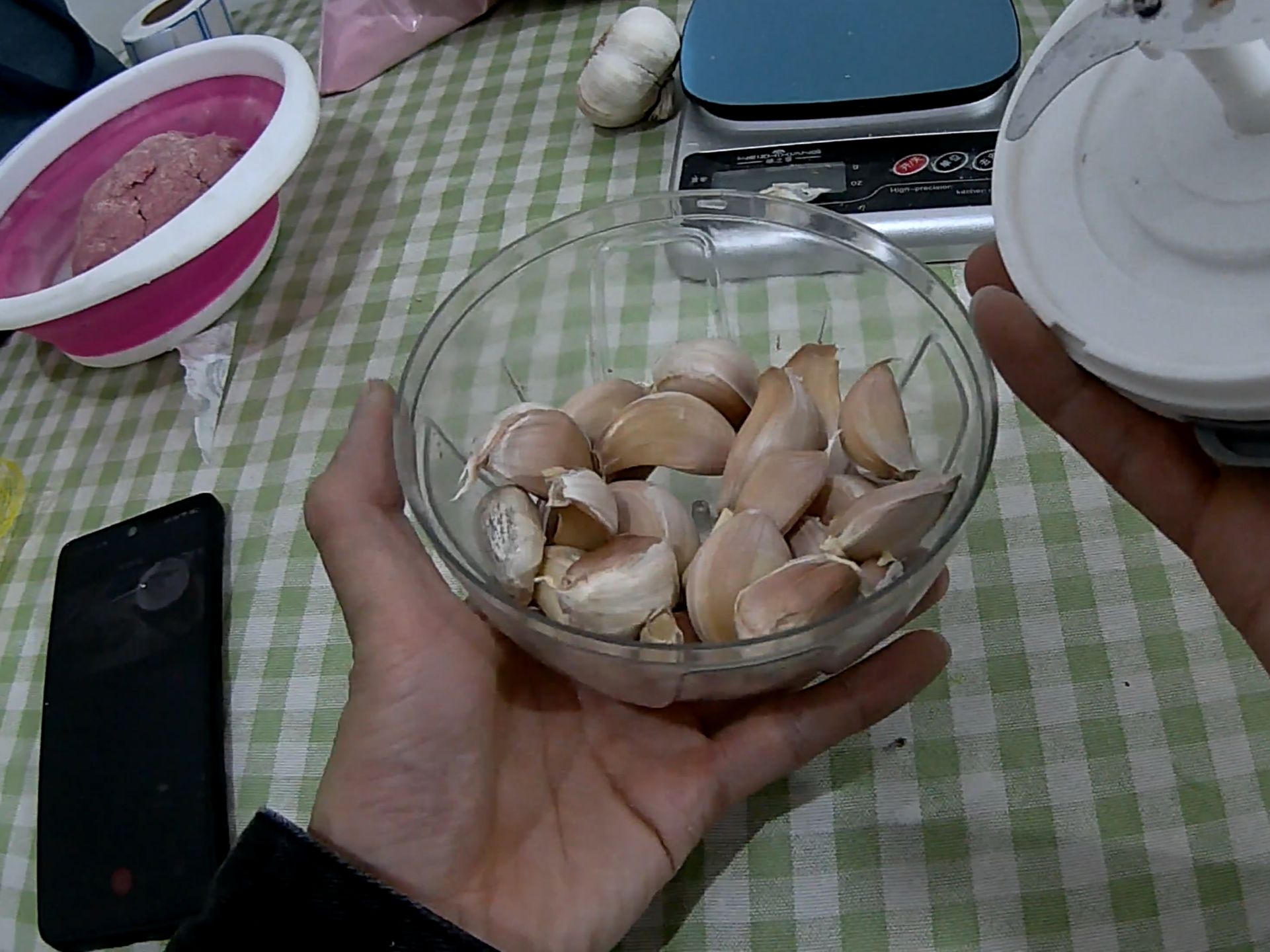 自制大蒜面团钓鱼