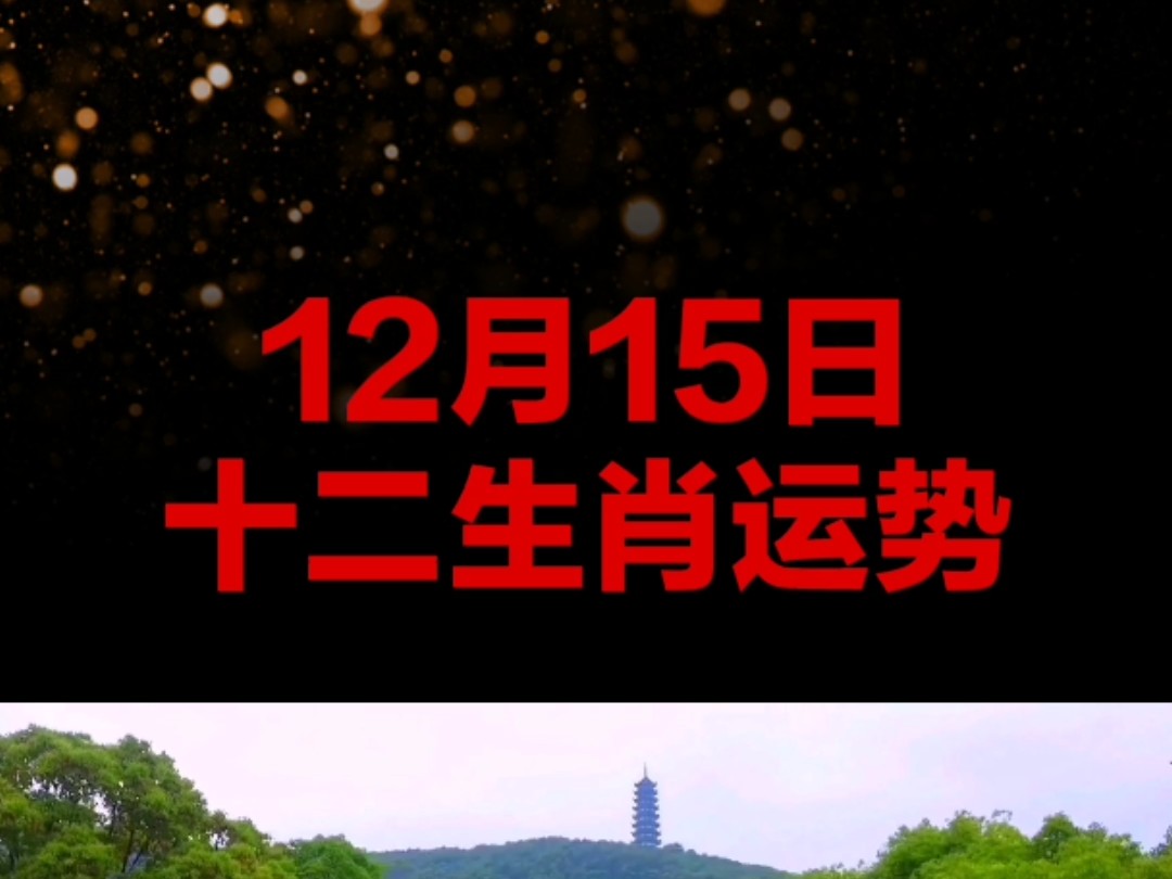 分享明日12月15日星期日,十二生肖运势(个人观点仅供娱乐参考)哔哩哔哩bilibili