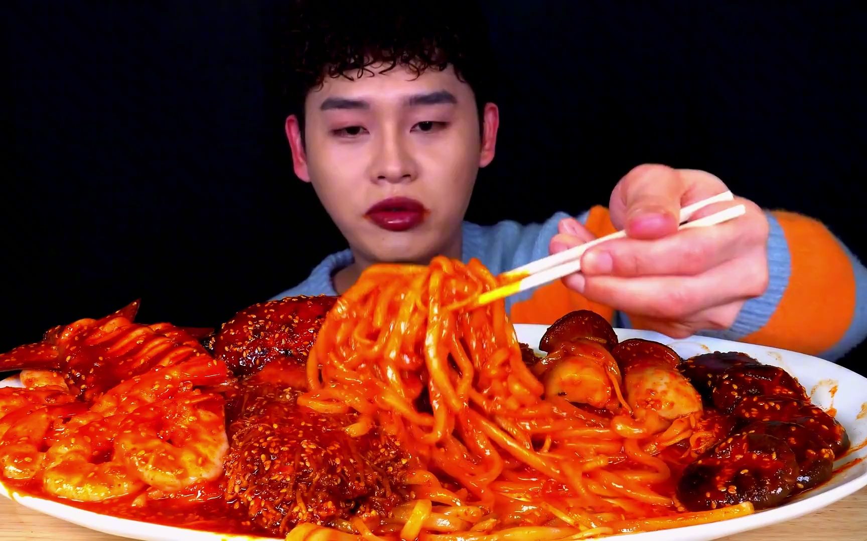 韩国美食 #韩国吃货主播 #火鸡面 #asmr