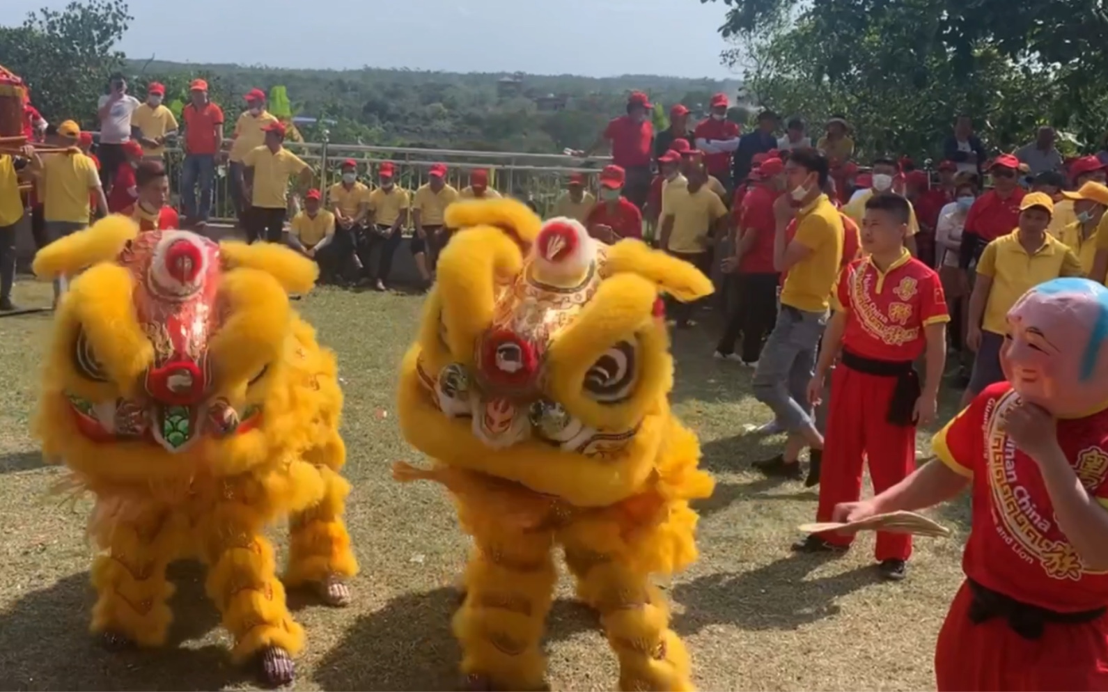 [图]这样十足的年味越来越少见了，雄狮威武过大年，人们虎虎生威贺新春。