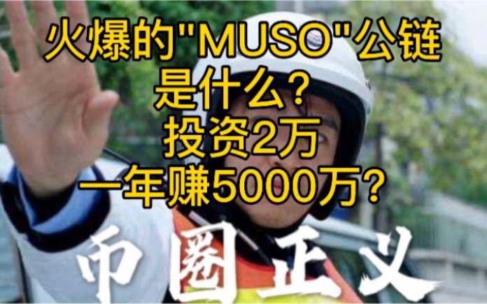 火爆的"MUSO"公链是什么?投资2万,一年赚5000万?哔哩哔哩bilibili