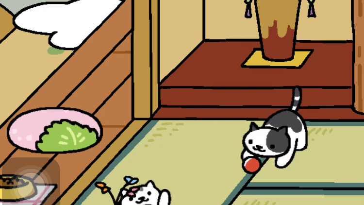 《neko atsume》 猫咪后院新年里的一片祥和