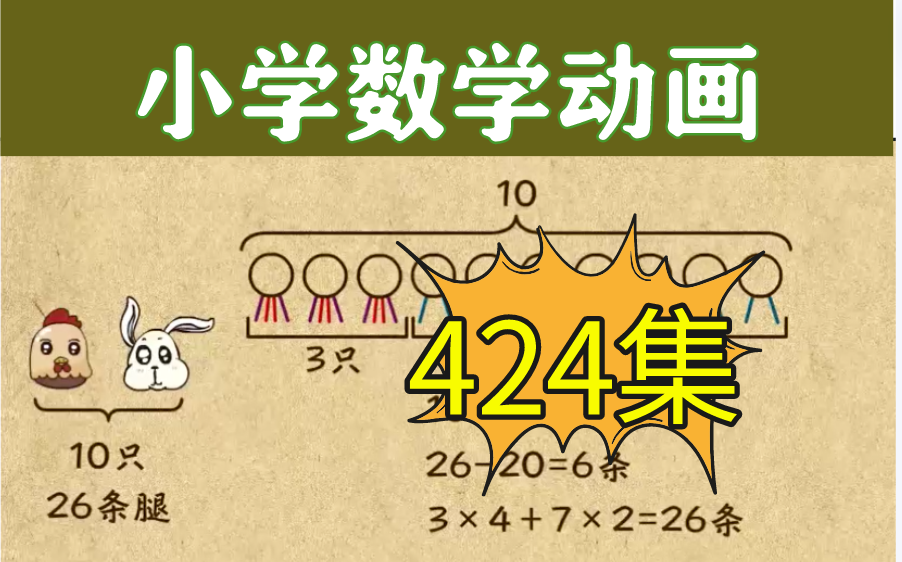 [图]全424集 小学数学动画 1-6年级难度拔高 思维训练知识点拓展 适合校内成绩优秀的孩子