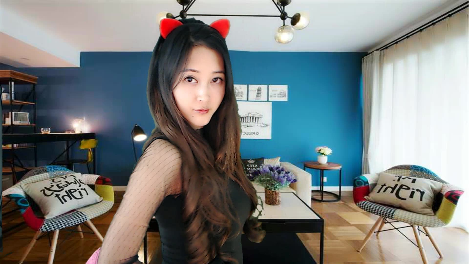 主播伊娃月充满青春活力的小姐姐舞蹈了