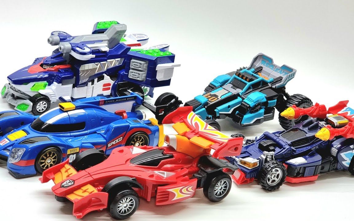 托宝战士,咖宝车神5款变形汽车机器人玩具集合!