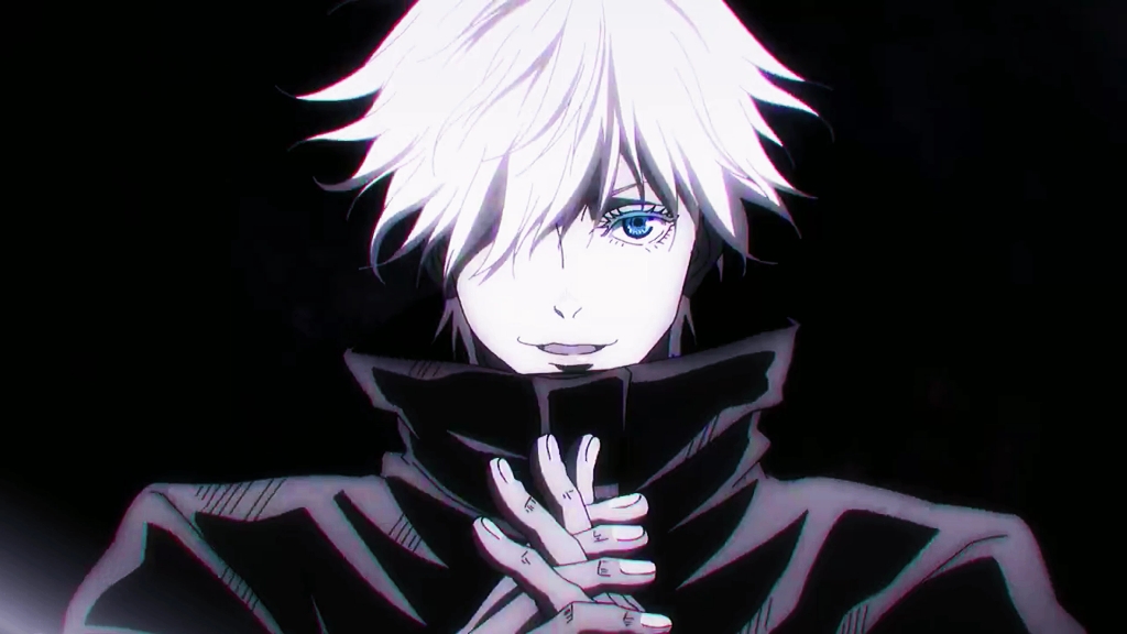 摘下眼罩后的五条悟老师依旧又帅又能打.