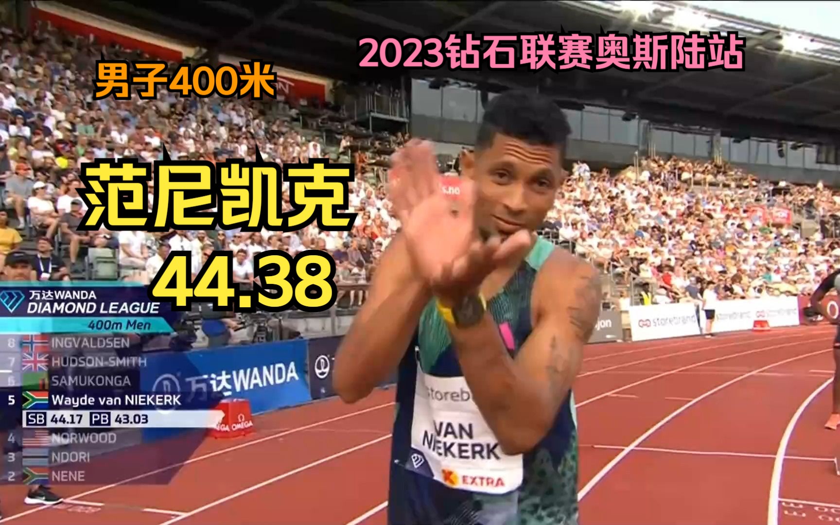 範尼凱克44.38奪冠男子400米|2023鑽石聯賽奧斯陸站