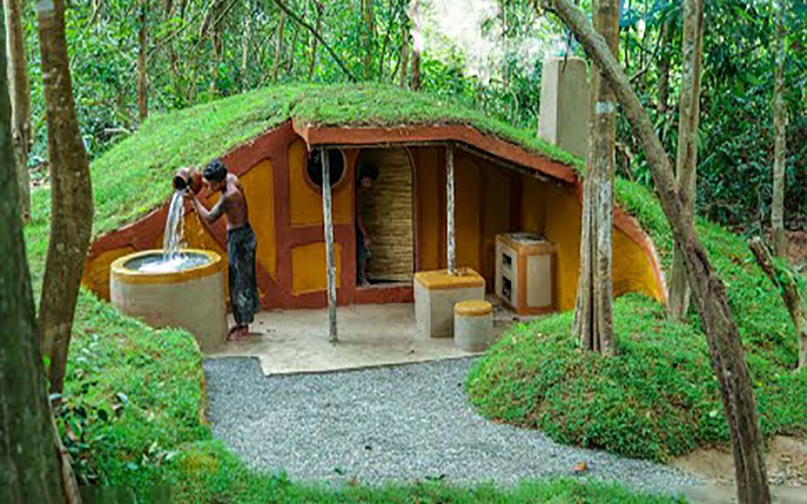 利用地形建造荒野庇护所,独特有实用,满满安全感!