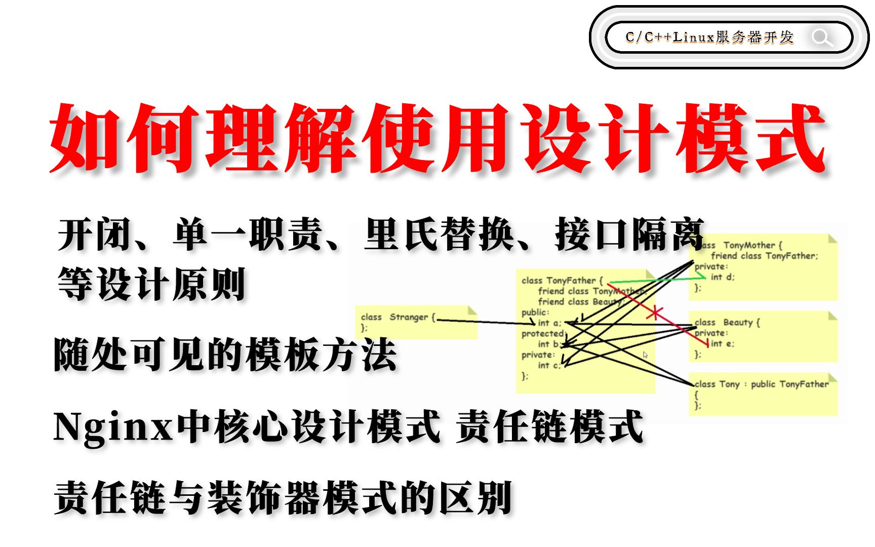 C++设计模式 开闭、单一职责、里氏替换、接口隔离等设计原则哔哩哔哩bilibili