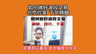 Download Video: 北京炒家：如何做T，绝对干货分享