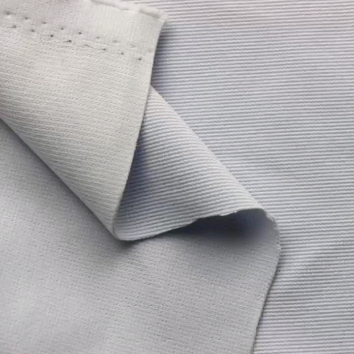 weave interlock plain dyed rib ottoman fabric 涤氨纶纬编楼梯布