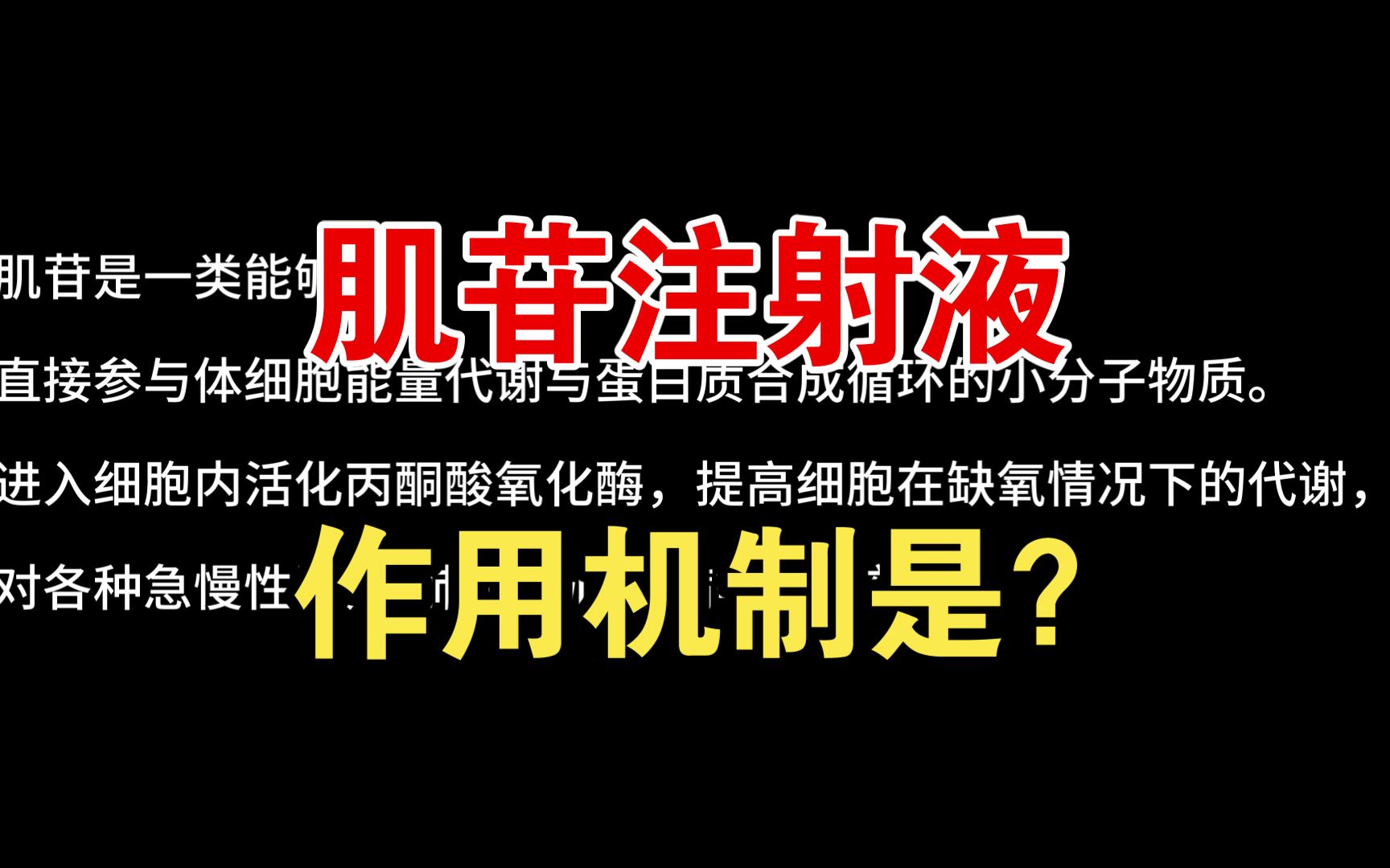 【临床用药篇】肌苷注射液的作用机制是?哔哩哔哩bilibili