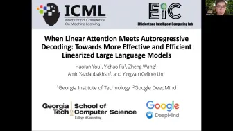 下载视频: [ICML 2024] Linearized LLM: 线性注意力自回归解码带来更高效有效的线性大模型