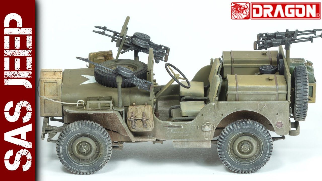 威龙 1/35 SAS 威利斯吉普车模型制作哔哩哔哩bilibili