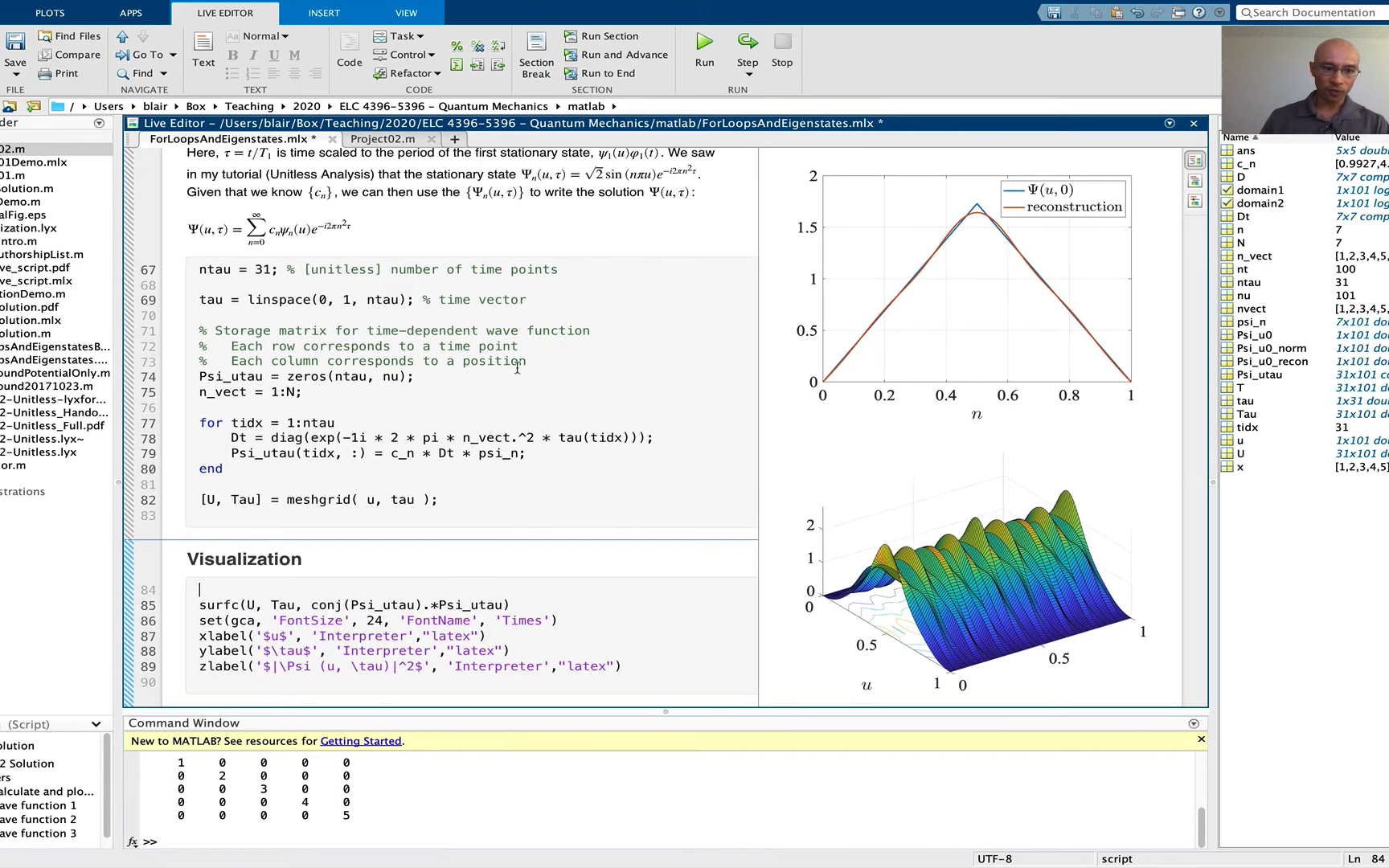 matlab应用集-量子谐振子-布洛赫球面-量子力学案例-量子点耦合