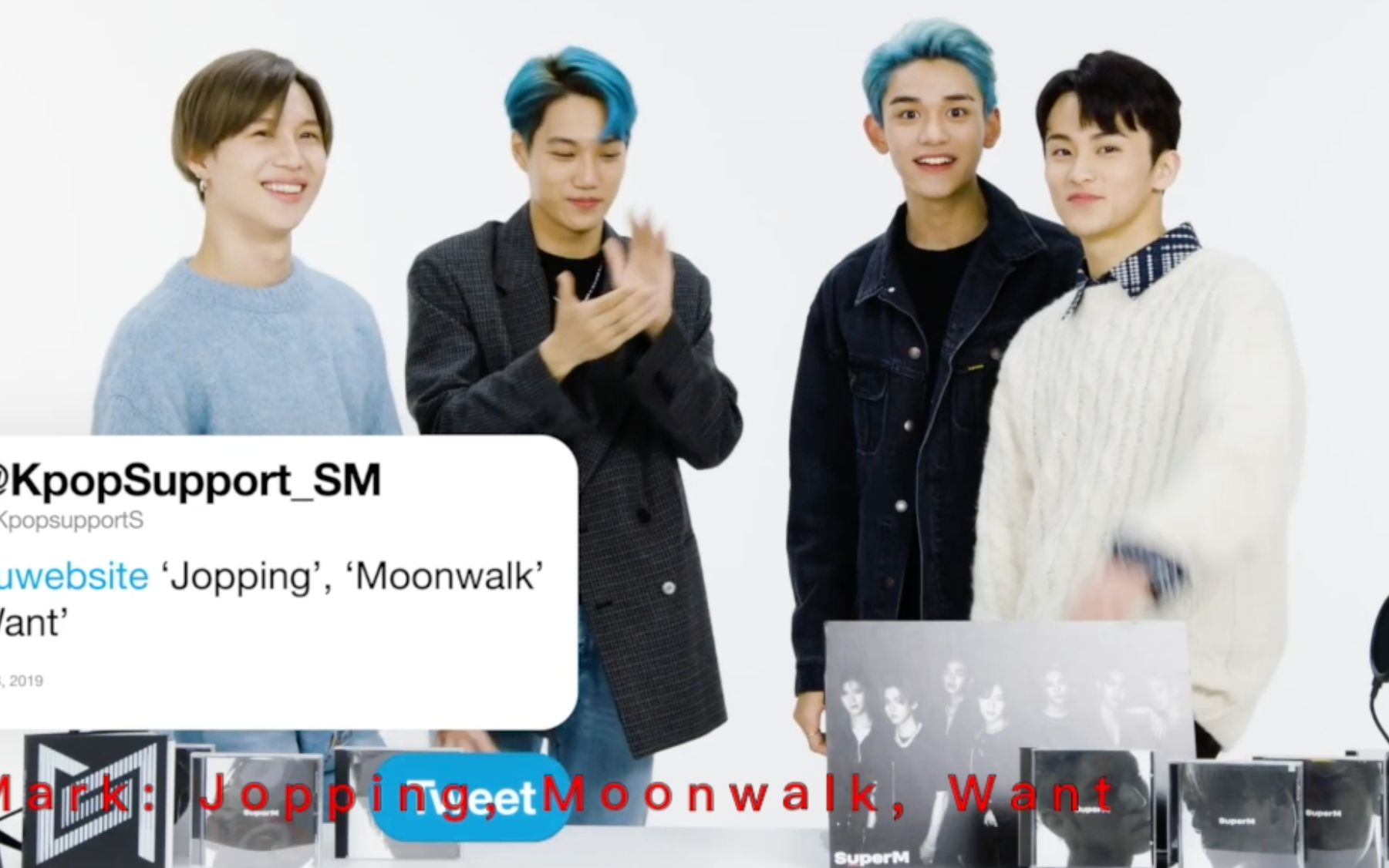 [图]【SuperM】李马克: 我喜欢Moonwalk 伯贤: 我喜欢Superhuman 泰容: 我喜欢Boom