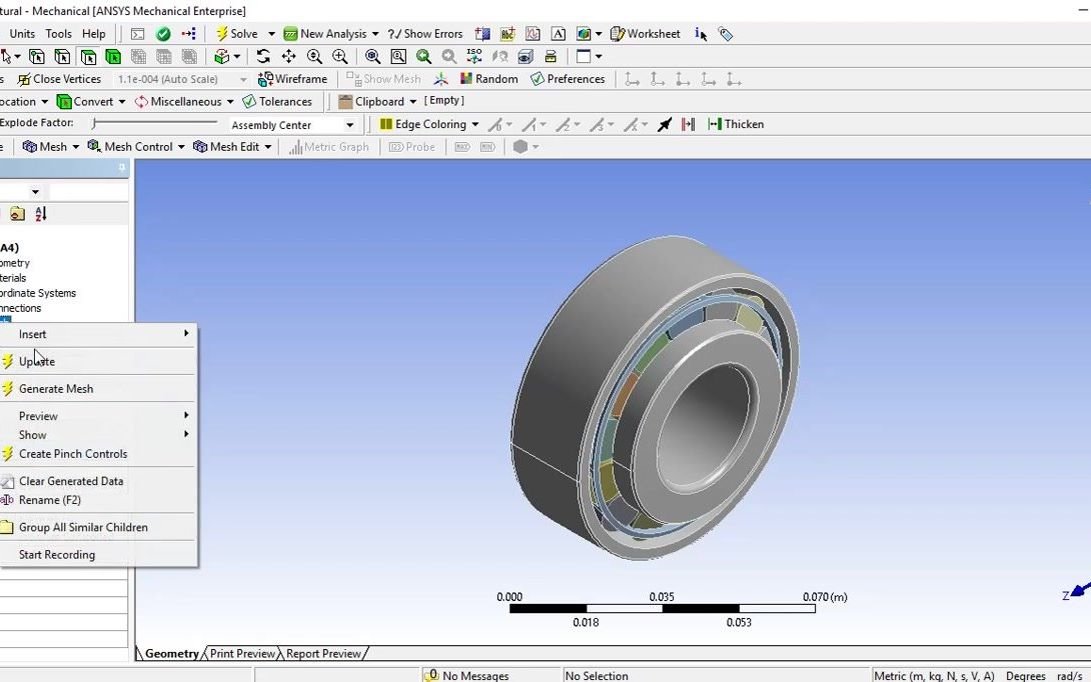 [图]基于ansys workbench的轴承远程受力分析