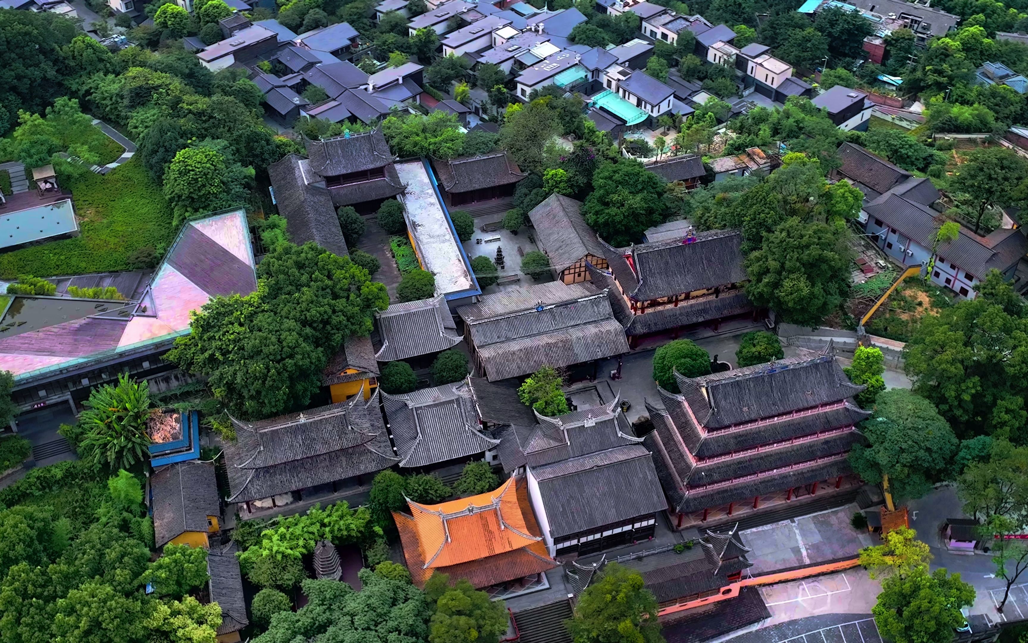 大疆御3航拍重庆涂山寺