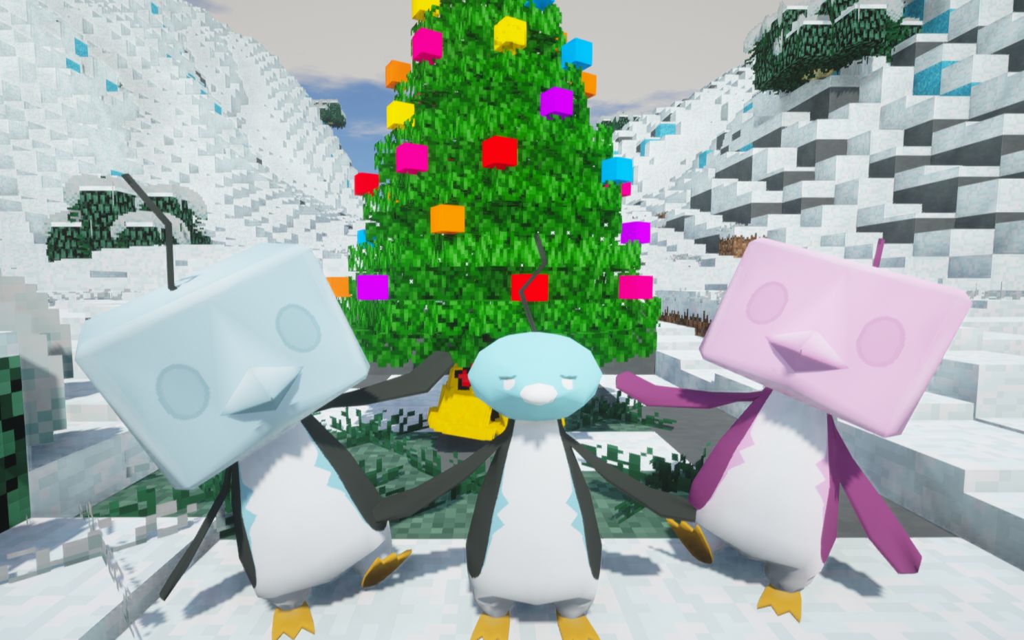 72minecraft72精灵宝可梦:萌萌哒的冰砌鹅祝大家圣诞快乐呀!